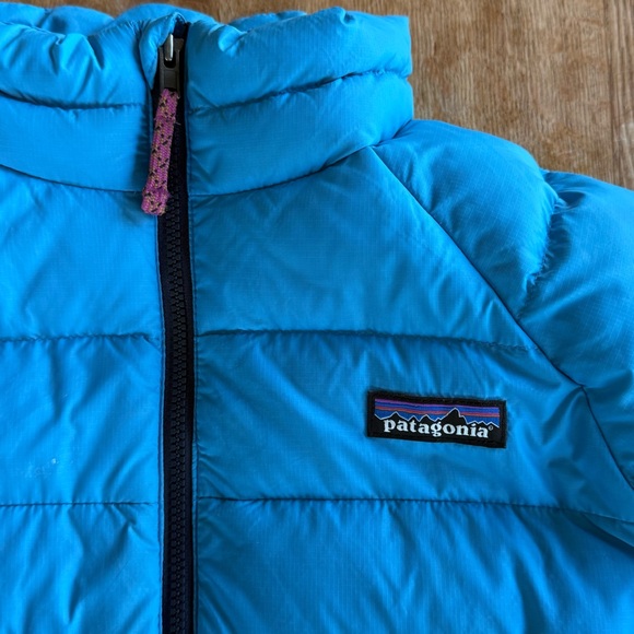 Patagonia Down Puffer - Girls XL 14 - Bright Blue - Picture 2 of 10
